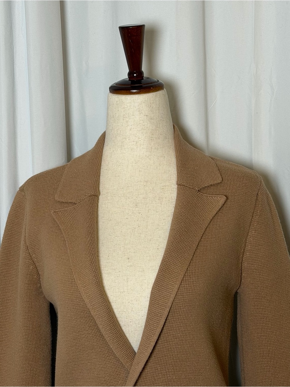 L’AGENCE Sofia Knit Double Breasted Blazer Ginger Snap Brown Gold Buttons Small - Picture 5 of 16
